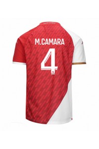 AS Monaco Mohamed Camara #4 Jalkapallovaatteet Kotipaita 2023-24 Lyhythihainen